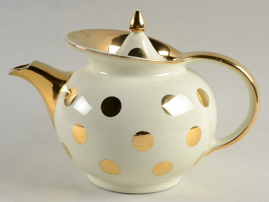 Gold Label Kitchenware Dots Windshield Teapot & Lid by Hall-1