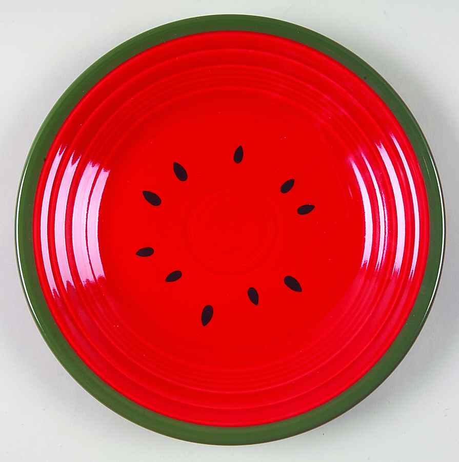 Fiesta Watermelon Red Luncheon Plate by Homer Laughlin -1