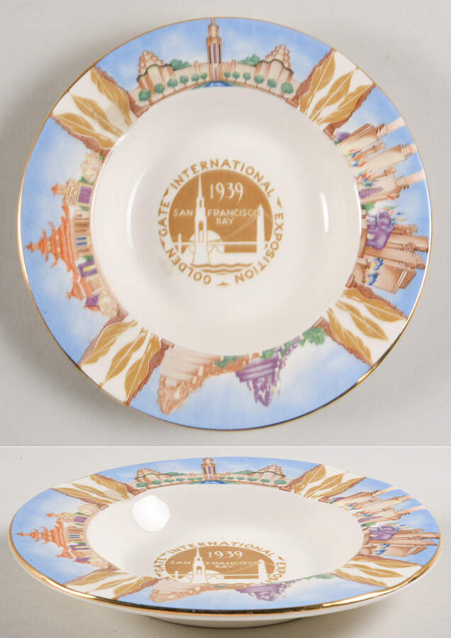 Golden Gate International Exposit 6" Ashtray by Homer Laughlin -1