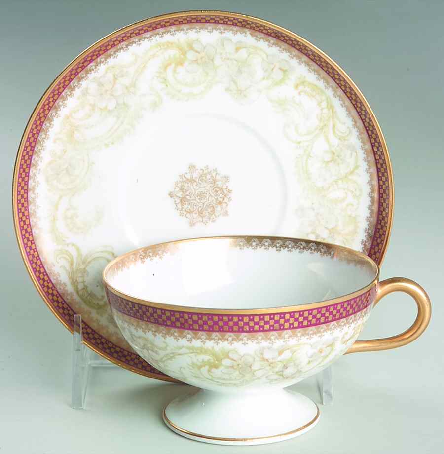 H3576 Footed Cup & Saucer Set by Haviland-1