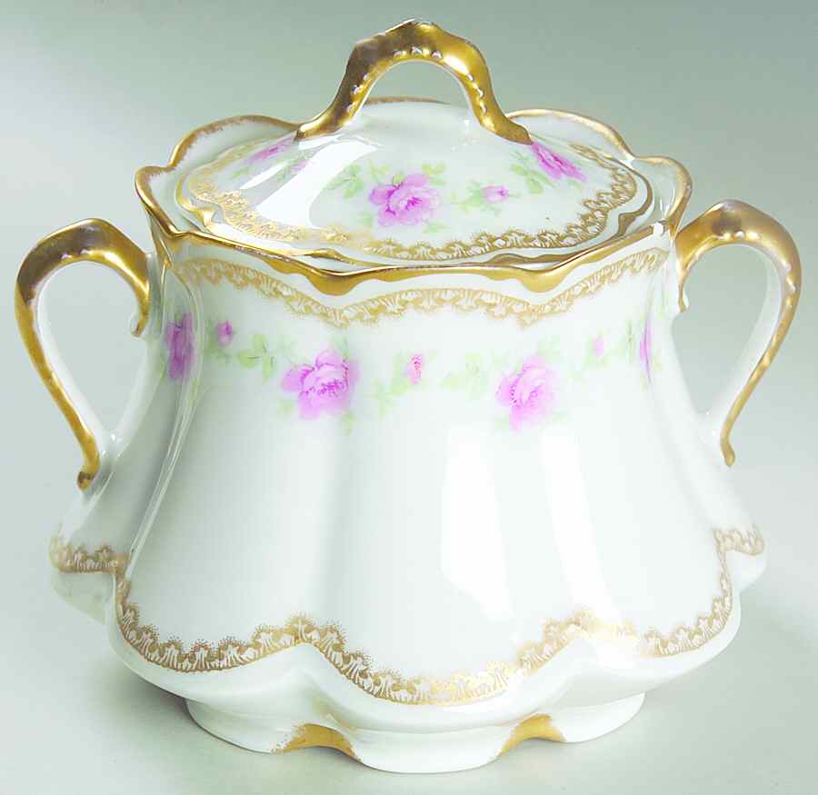 H3577 Sugar Bowl & Lid by Haviland-1