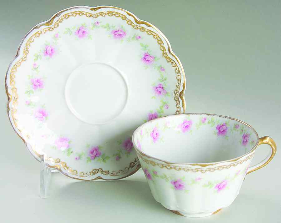 H3577 Oversized Cup & Saucer Set by Haviland-1