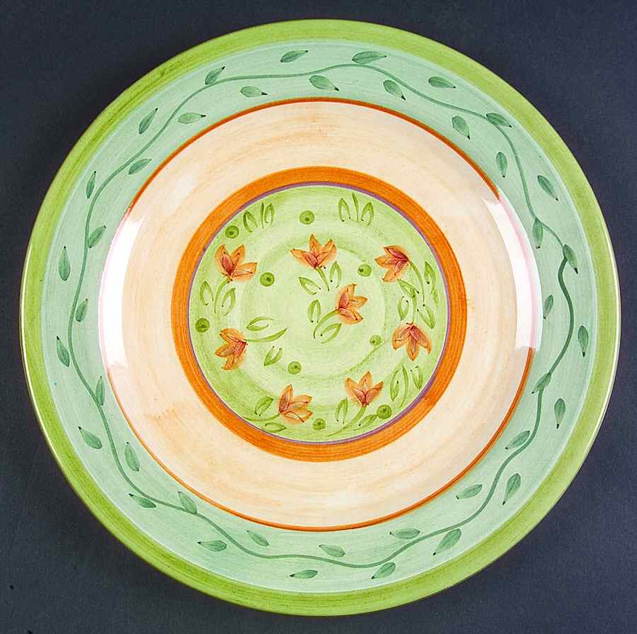 Peasant Poetry Dinner Plate by Home Trends-1