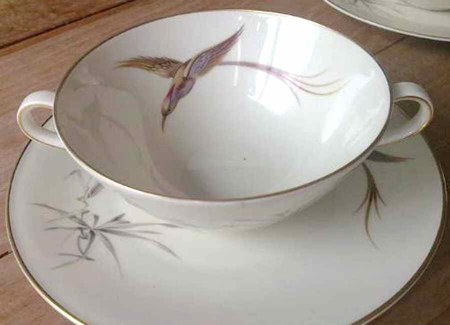 HC1000 Footed Cream Soup Bowl & Saucer Set by Heinrich - H&C-1