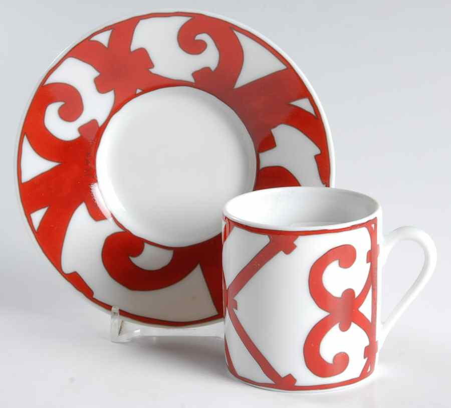 Balcon du Guadalquivir Flat Demitasse Cup & Saucer Set by Hermes-1