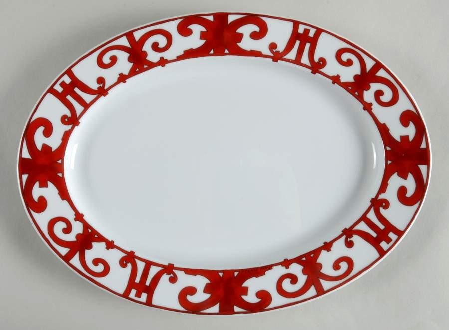 Balcon du Guadalquivir 14" Oval Serving Platter by Hermes-1