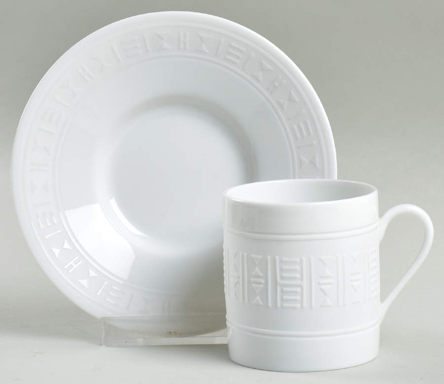 Egee Flat Demitasse Cup & Saucer Set by Hermes-1
