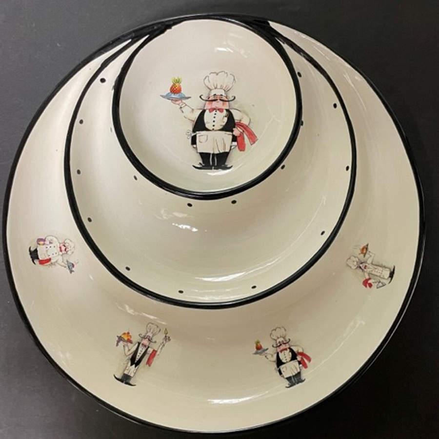 Le Chef 1 Pc Chip & Dip with 3 Sections by Hd Designs-1