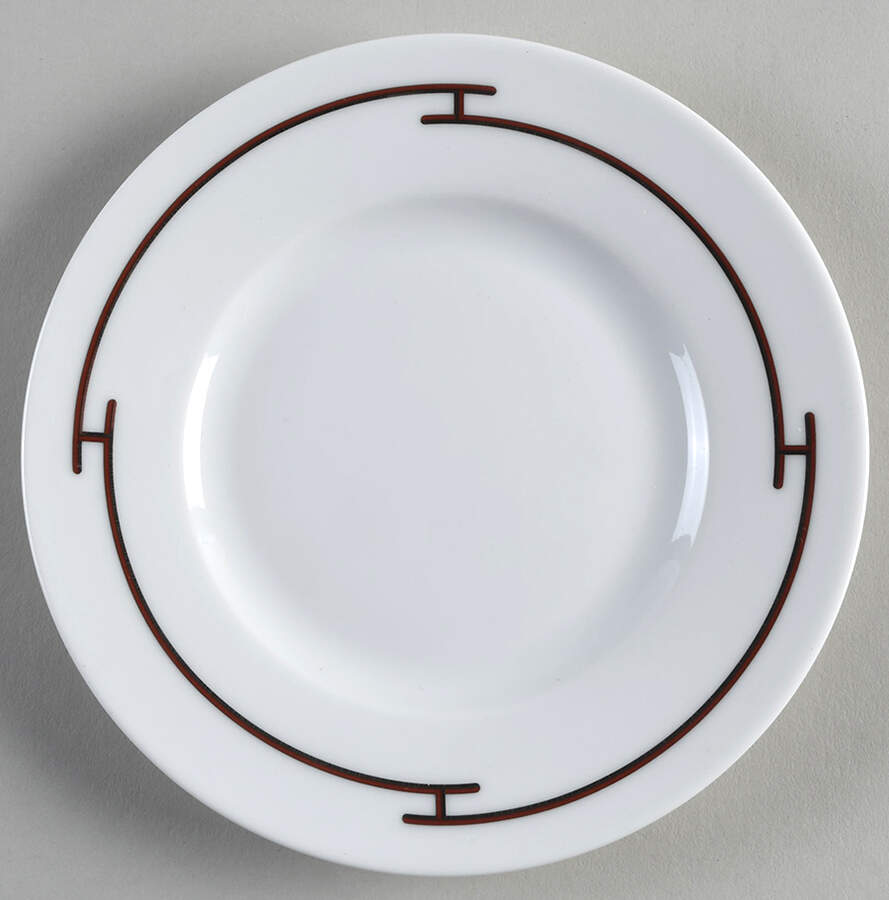 Rythme Red Bread & Butter Plate by Hermes-1