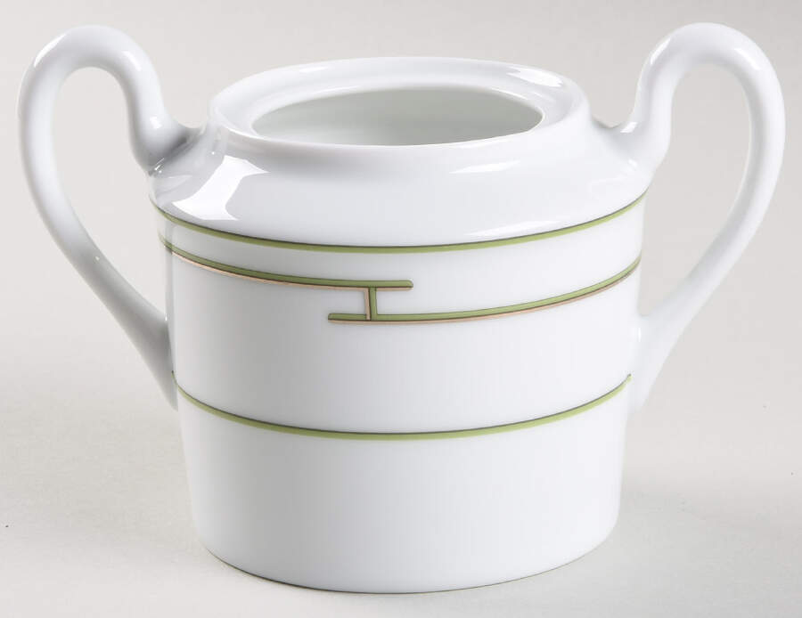 Rythme Green Sugar Bowl No Lid by Hermes-1