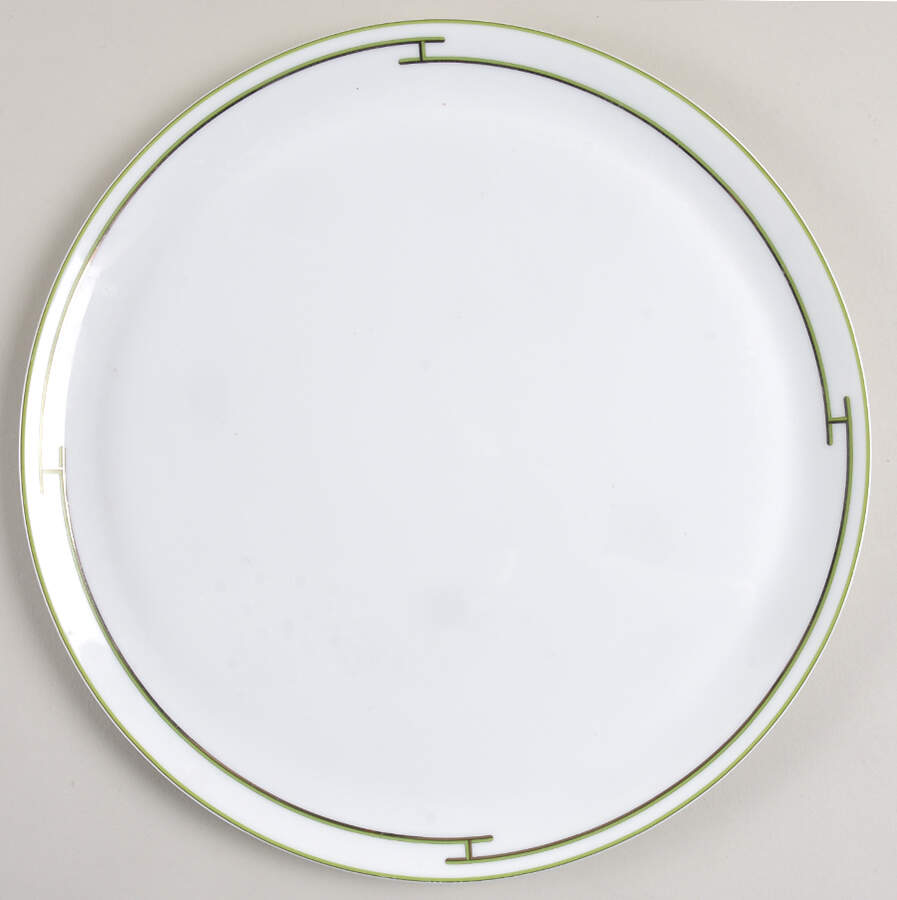 Rythme Green Cake Plate by Hermes-1