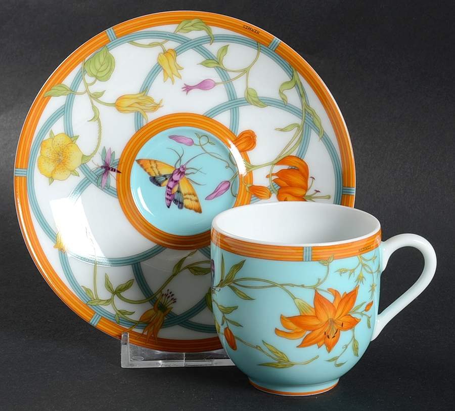 Siesta Island Flat Demitasse Cup & Saucer Set by Hermes-1