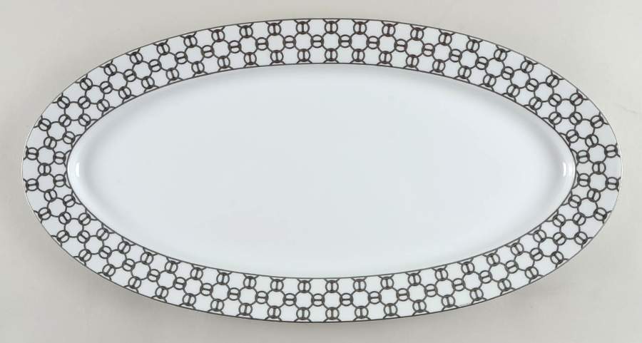 Fil d'Argent 23" Oval Serving Platter by Hermes-1