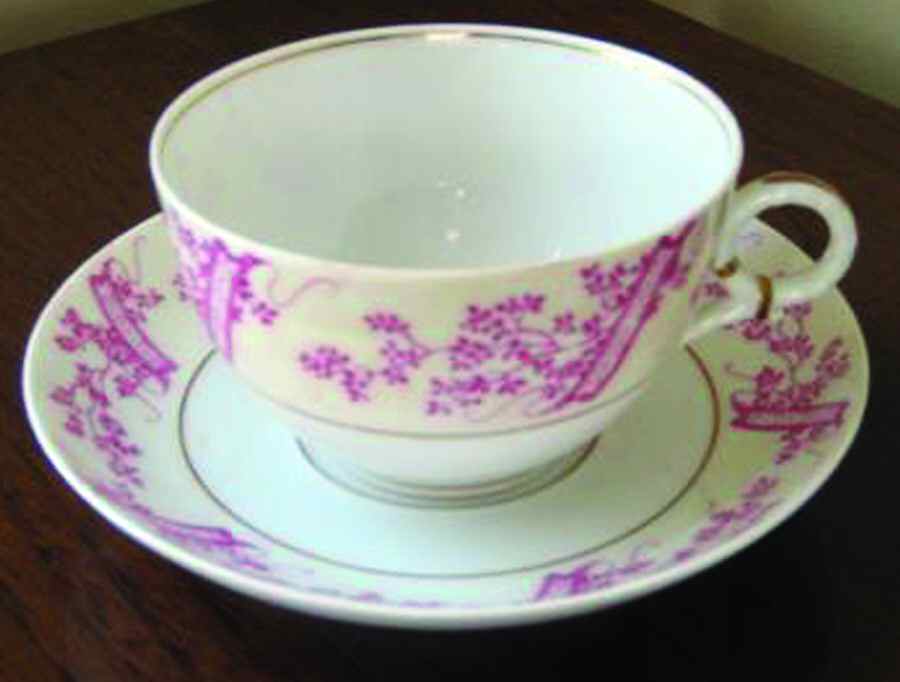H3448 Flat Cup & Saucer Set by Haviland-1