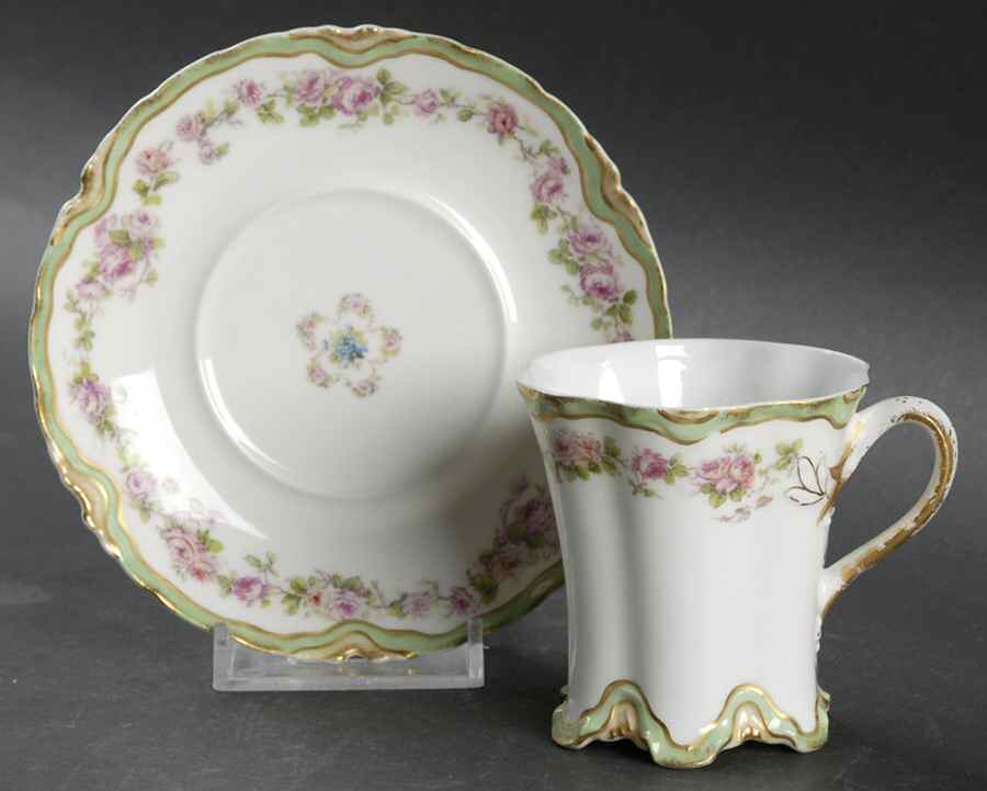 Schleiger 528-4 Flat Demitasse Cup & Saucer Set by Haviland-1