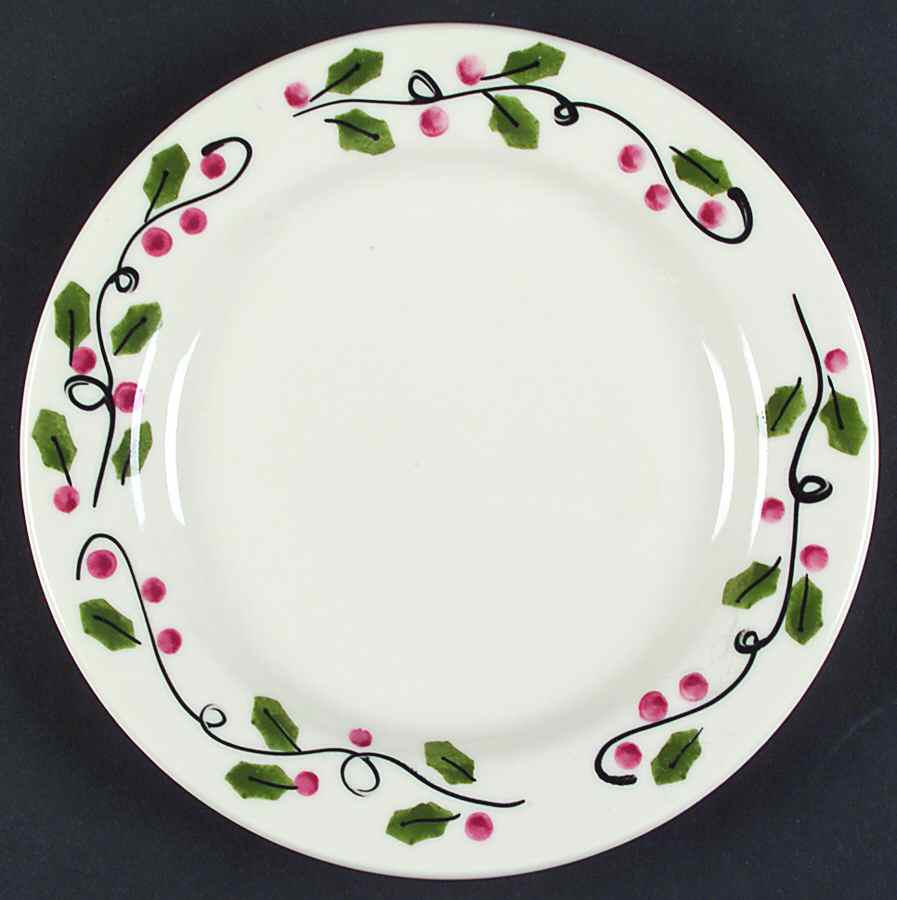 Holly & Berry Salad Plate by Hartstone-1
