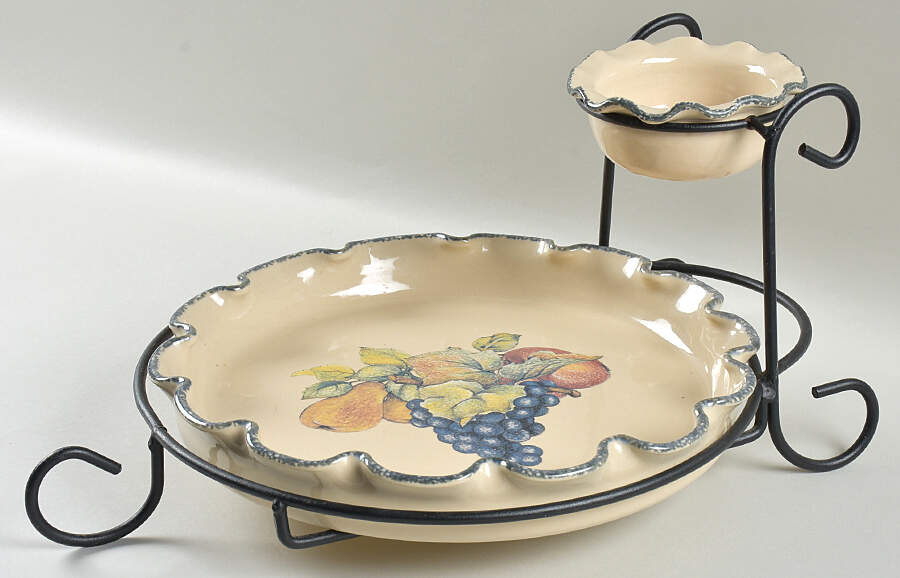 Fruit Chip & Dip W/Metal Stand by Home & Garden Party-1