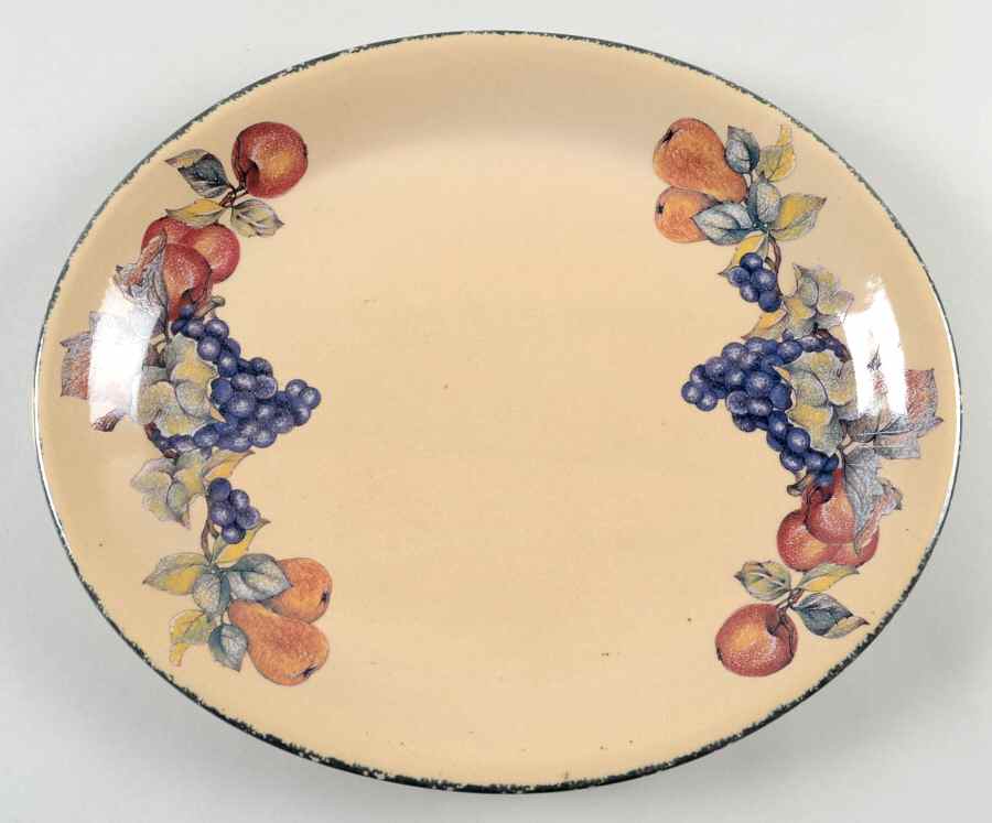 Fruit 12" Oval Serving Platter by Home & Garden Party-1