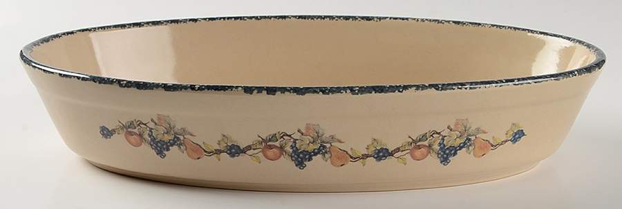 Fruit 14" Oval Baker by Home & Garden Party-1
