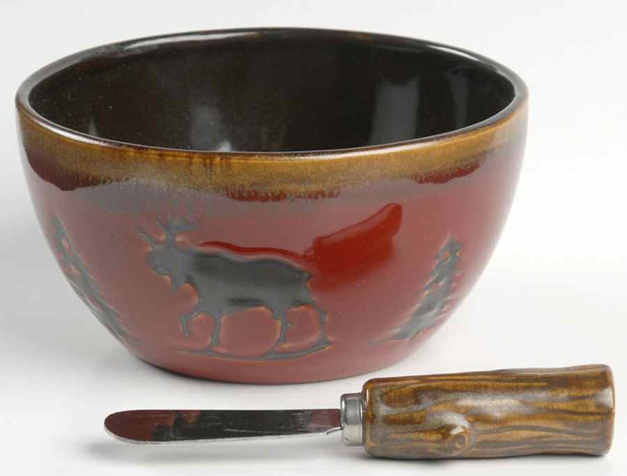 Woodland Dip Bowl & Spreader Set by Homestudio-1