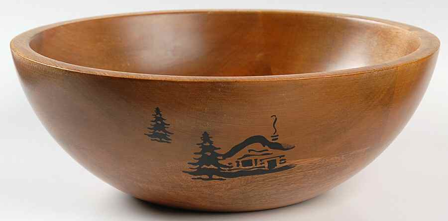 Woodland 10" Wood Salad Serving Bowl by Homestudio-1