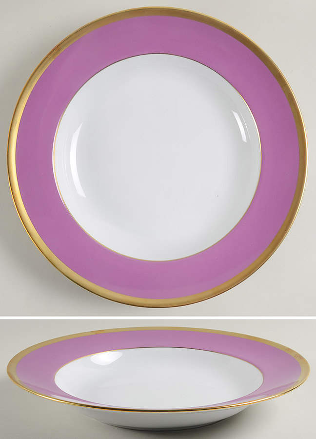 Laque de Chine Gold (Amethyst) Deep Round Platter by Haviland-1