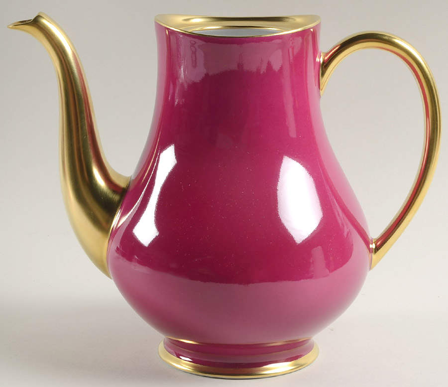 Laque de Chine Gold (Aubergene) Coffee Pot No Lid by Haviland-1