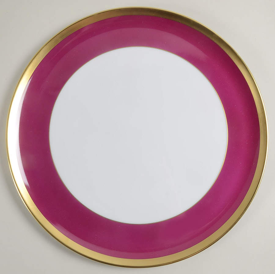 Laque de Chine Gold (Aubergene) Cake Plate by Haviland-1