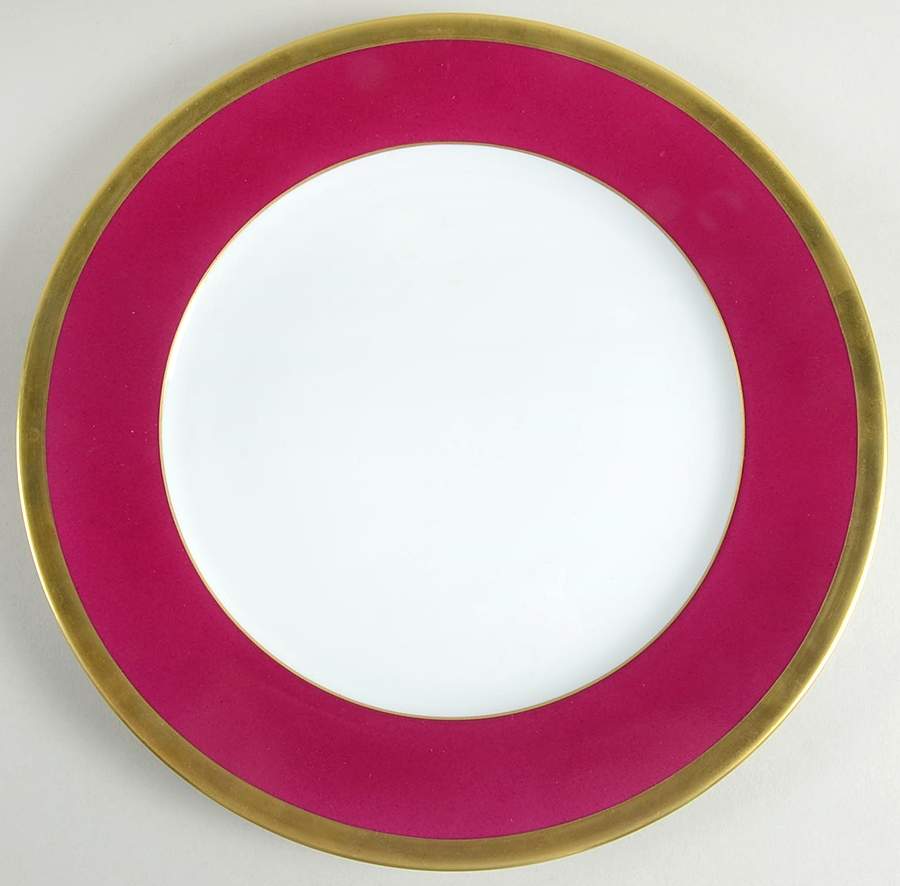 Laque de Chine Gold (Aubergene) 12" Chop Plate (Round Platter) by Haviland-1