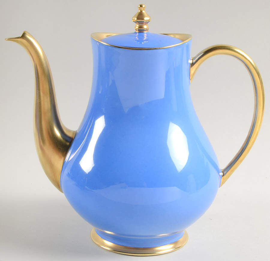 Laque de Chine Gold (Azure) Coffee Pot & Lid by Haviland-1