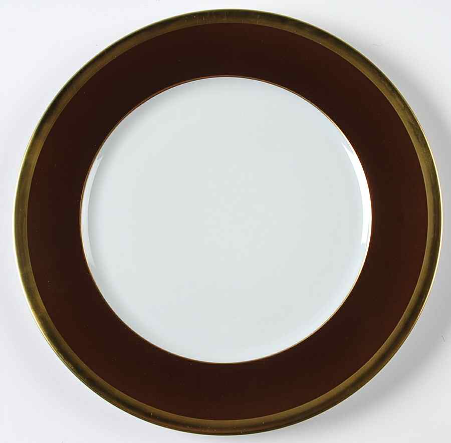 Laque de Chine Gold (Chocolate) Salad/Dessert Plate by Haviland-1