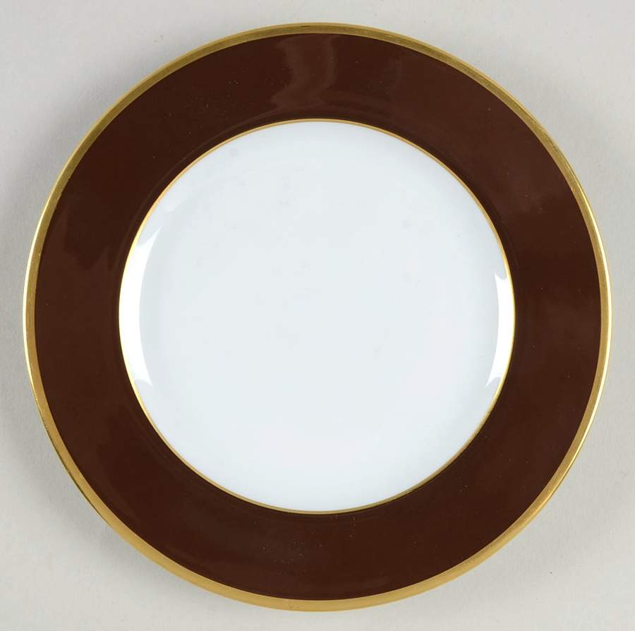 Laque de Chine Gold (Chocolate) Bread & Butter Plate by Haviland-1