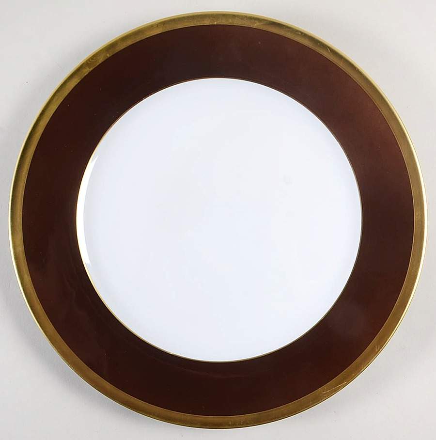 Laque de Chine Gold (Chocolate) Service Plate (Charger) by Haviland-1