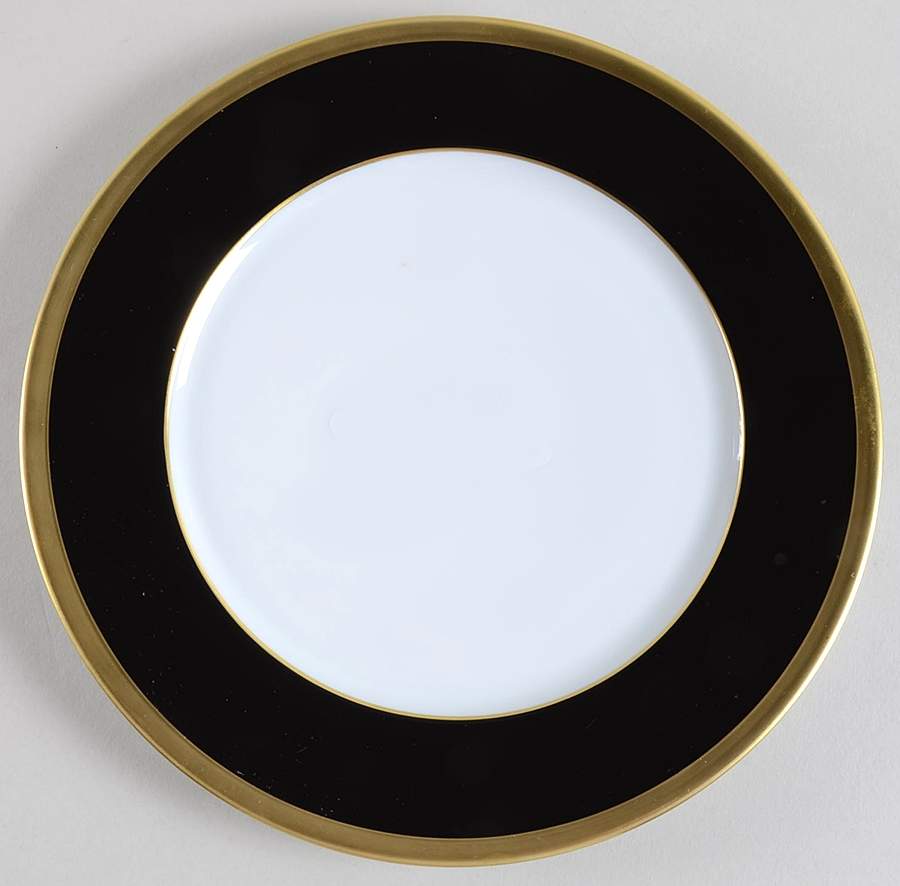 Laque de Chine Gold (Noir) Salad/Dessert Plate by Haviland-1