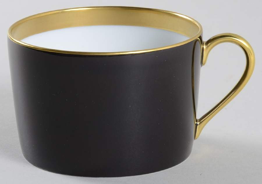 Laque de Chine Gold (Noir) Flat Cup by Haviland-1