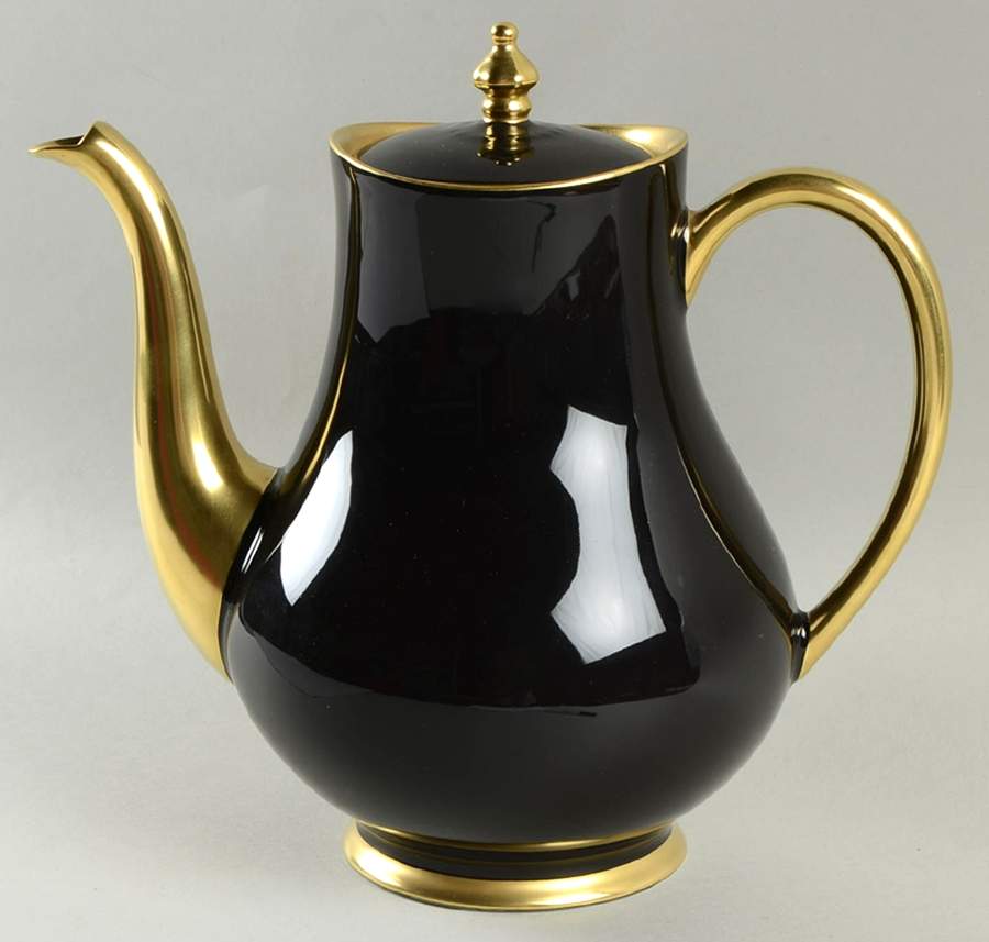 Laque de Chine Gold (Noir) Coffee Pot & Lid by Haviland-1