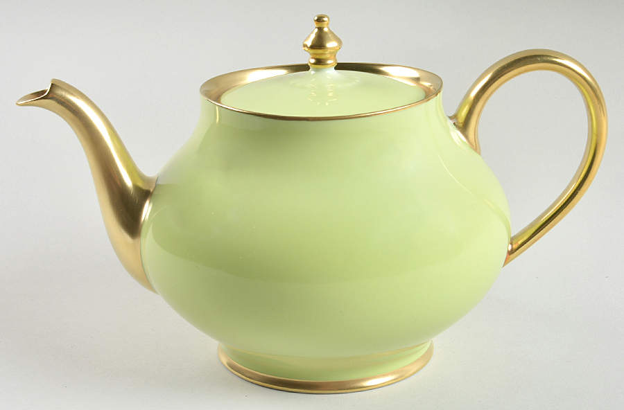 Laque de Chine Gold (Pistachio) Teapot & Lid by Haviland-1