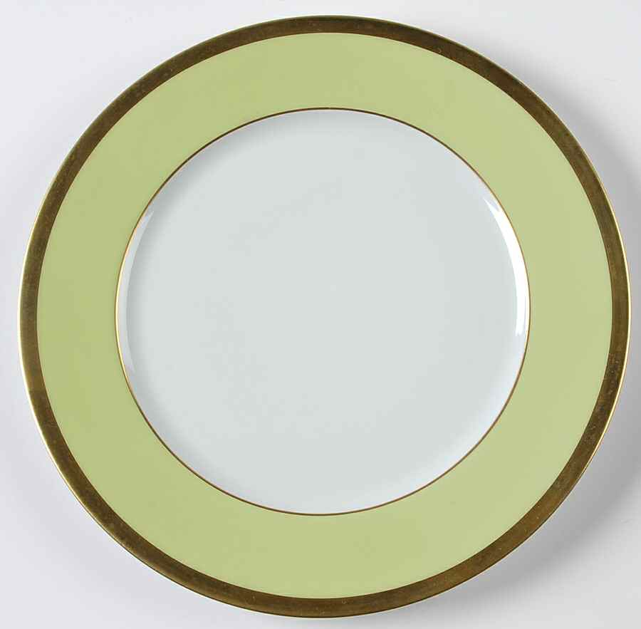 Laque de Chine Gold (Pistachio) Salad/Dessert Plate by Haviland-1