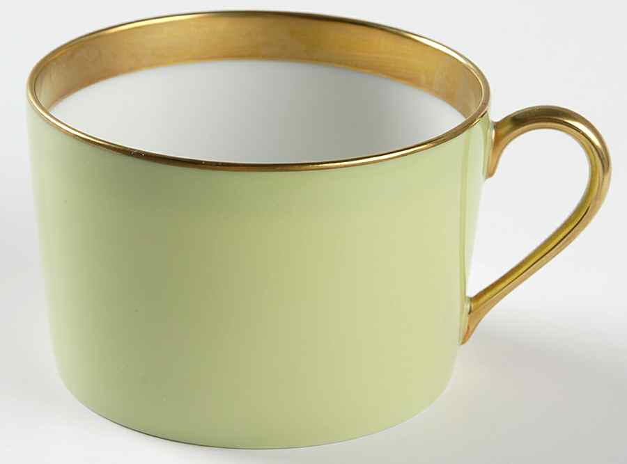Laque de Chine Gold (Pistachio) Flat Cup by Haviland-1