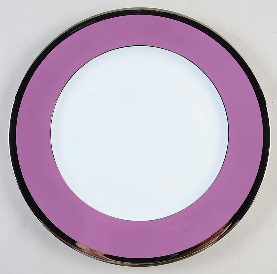Laque de Chine Platinum (Amethyst) Service Plate (Charger) by Haviland-1