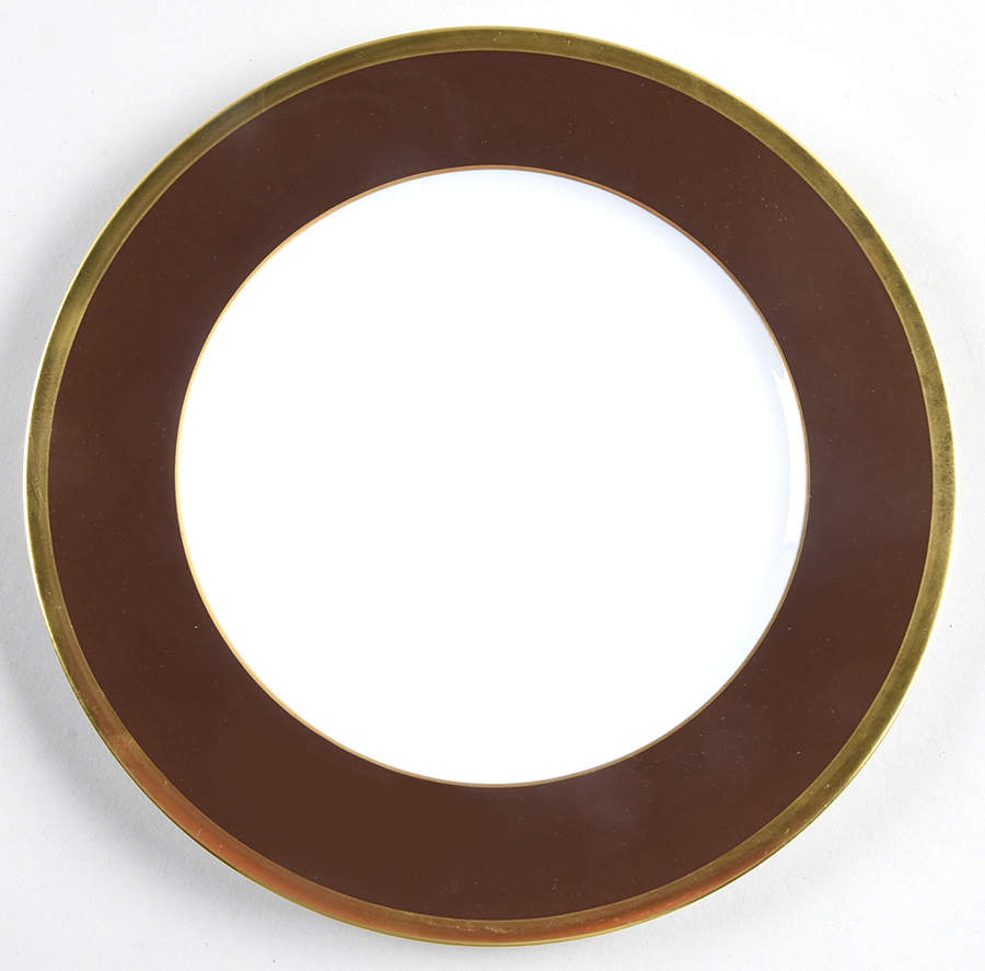 Laque de Chine Platinum (Chocolate) Salad/Dessert Plate by Haviland-1