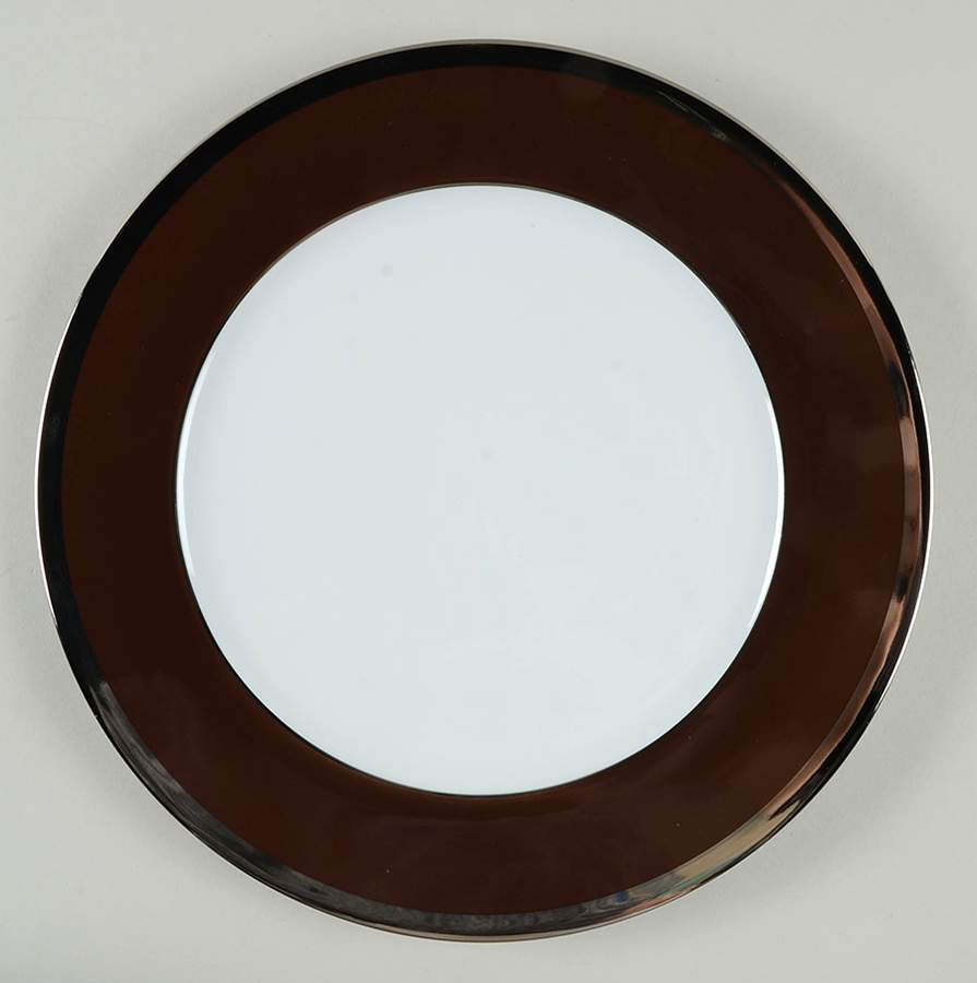 Laque de Chine Platinum (Chocolate) Service Plate (Charger) by Haviland-1