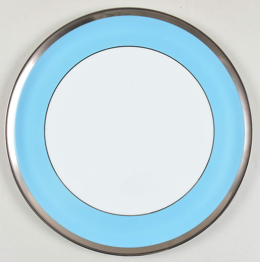Laque de Chine Platinum (Light Blue) Cake Plate by Haviland-1