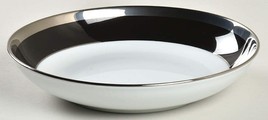 Laque de Chine Platinum (Noir) Coupe Soup Bowl by Haviland-1