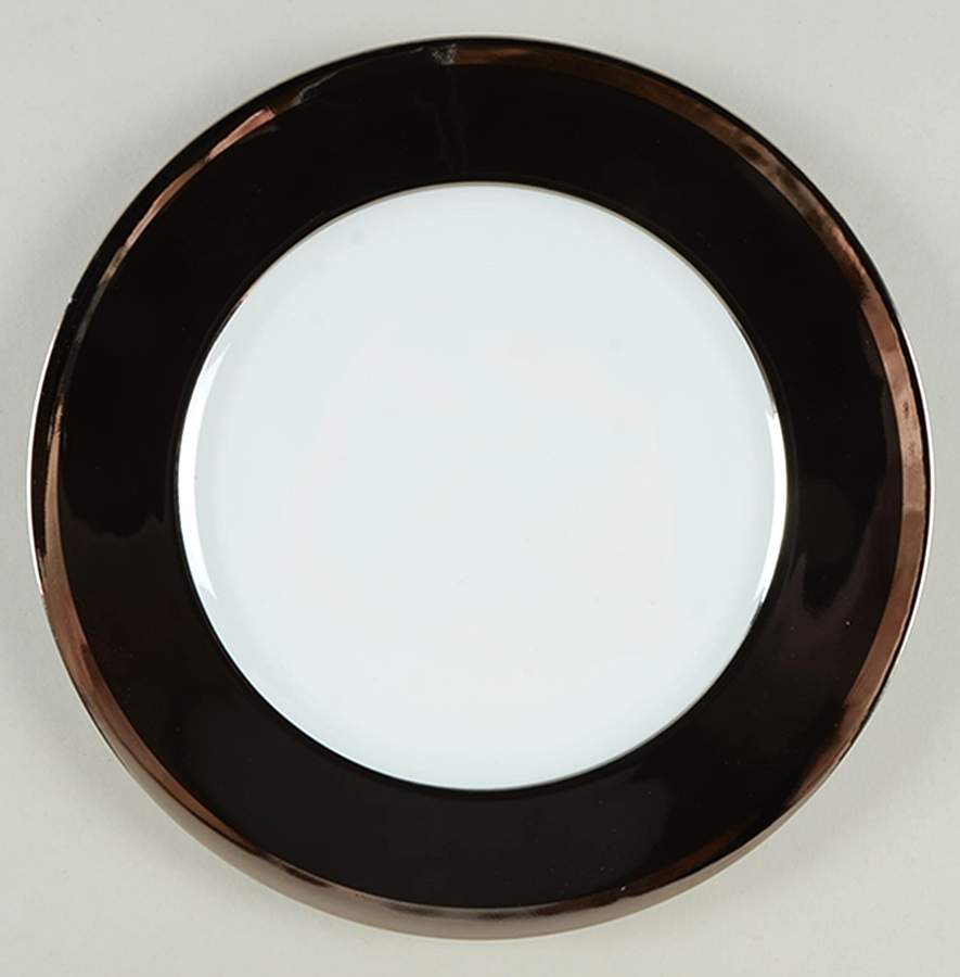 Laque de Chine Platinum (Noir) Salad/Dessert Plate by Haviland-1