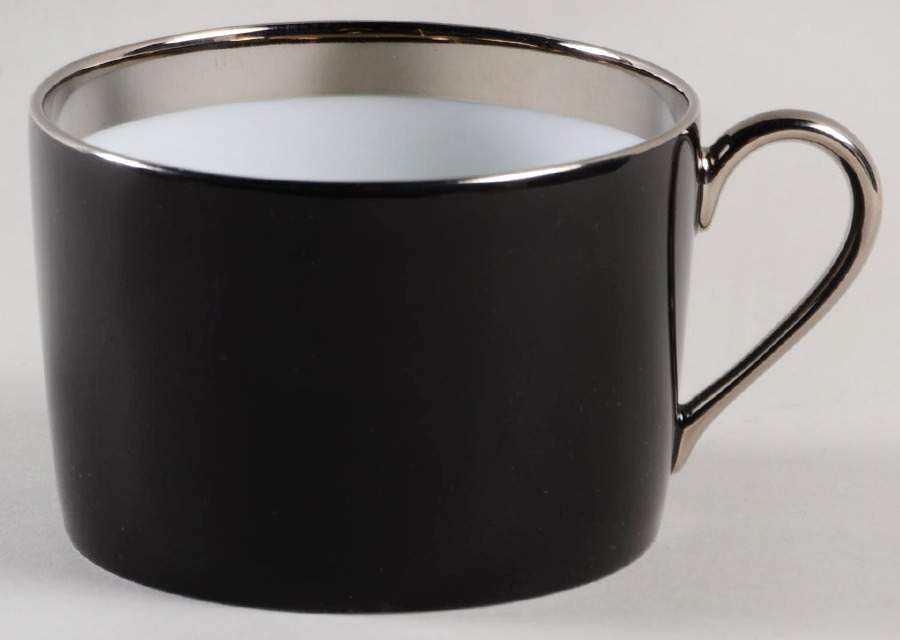 Laque de Chine Platinum (Noir) Flat Cup by Haviland-1