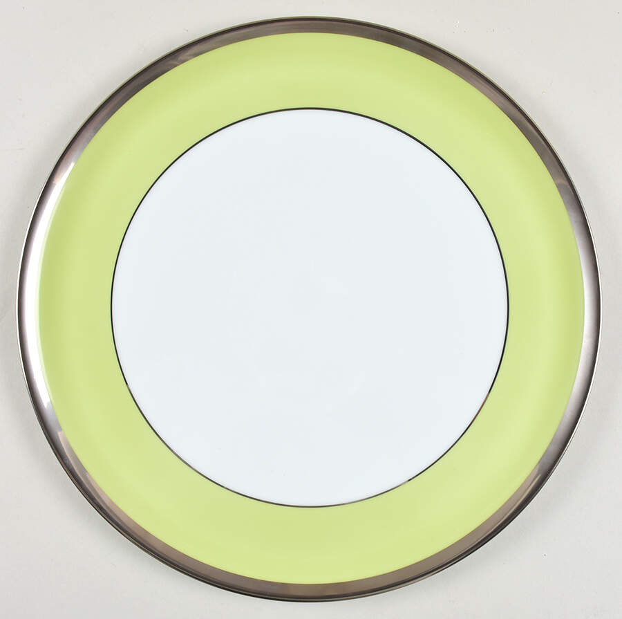 Laque de Chine Platinum (Pistachio) Cake Plate by Haviland-1