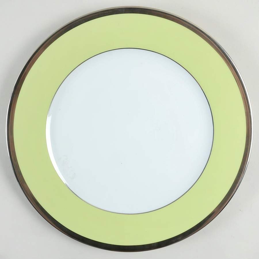Laque de Chine Platinum (Pistachio) Service Plate (Charger) by Haviland-1
