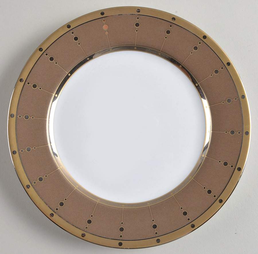 Tambour Bronze Salad Plate by Haviland-1