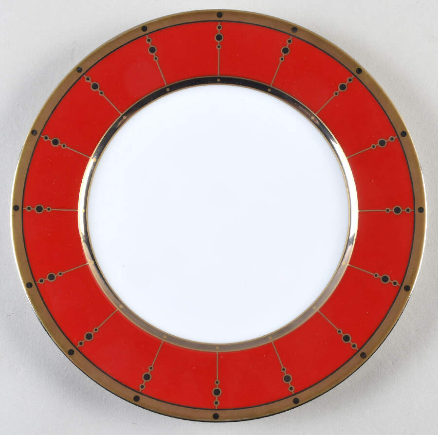 Tambour Rouge Dessert/Pie Plate by Haviland-1